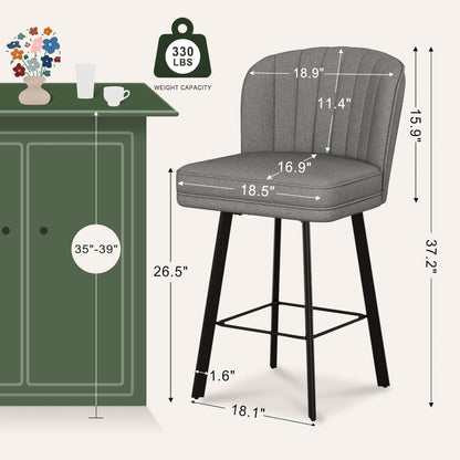 26 Counter Height Bar Stools Set Of 3 Gray Faux Leather