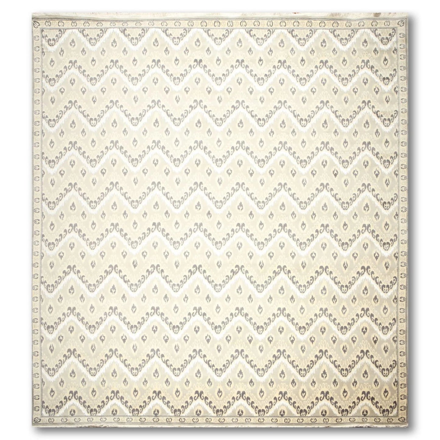 9' x 12' Hand knotted 100% Wool Oriental Area rug pile 9x12 Modern Beige