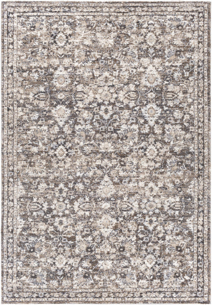 Talihina Brown Luxe Damask Rug
