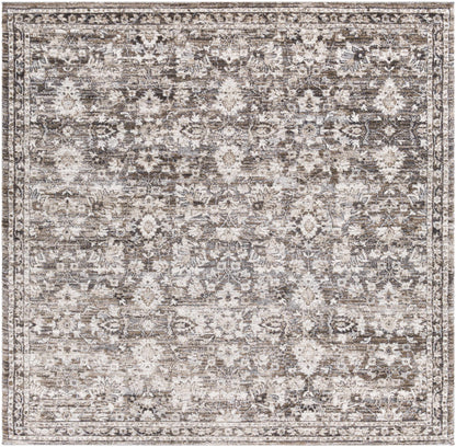 Talihina Brown Luxe Damask Rug