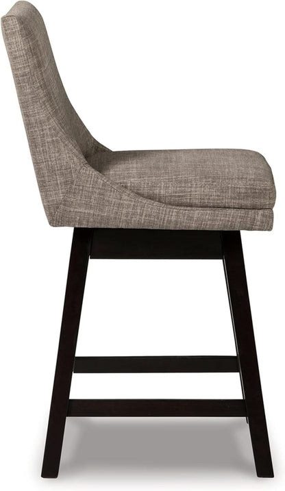 Tallenger 25 Inch Upholstered Swivel Bar Stool Light Gray