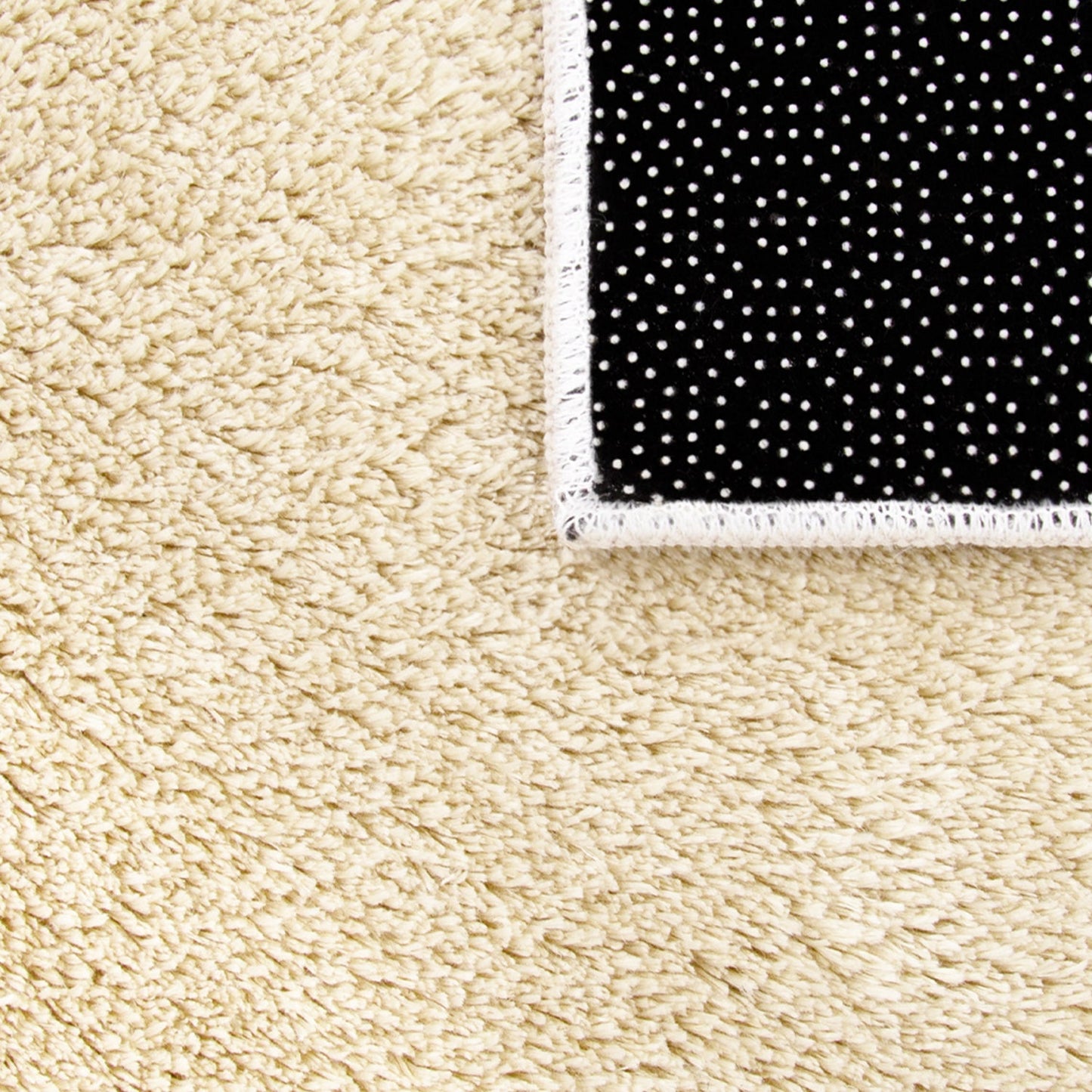 Soft Area Rug with Anti-Slip Backing Washable - Beige