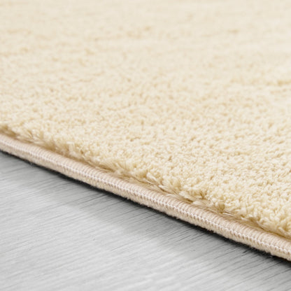 Soft Area Rug with Anti-Slip Backing Washable - Beige