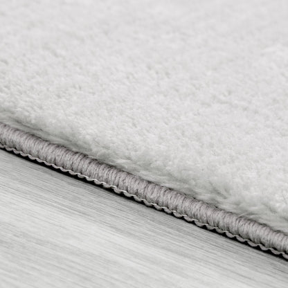 Soft Area Rug with Anti-Slip Backing Washable - Silver