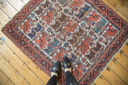 4x4.5 Antique Afshar Square Rug