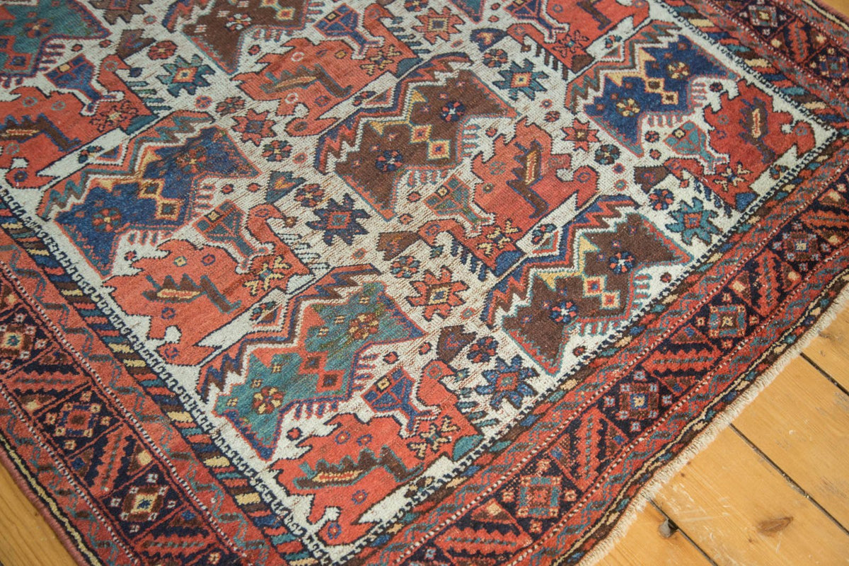 4x4.5 Antique Afshar Square Rug