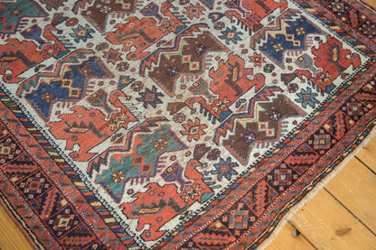 4x4.5 Antique Afshar Square Rug
