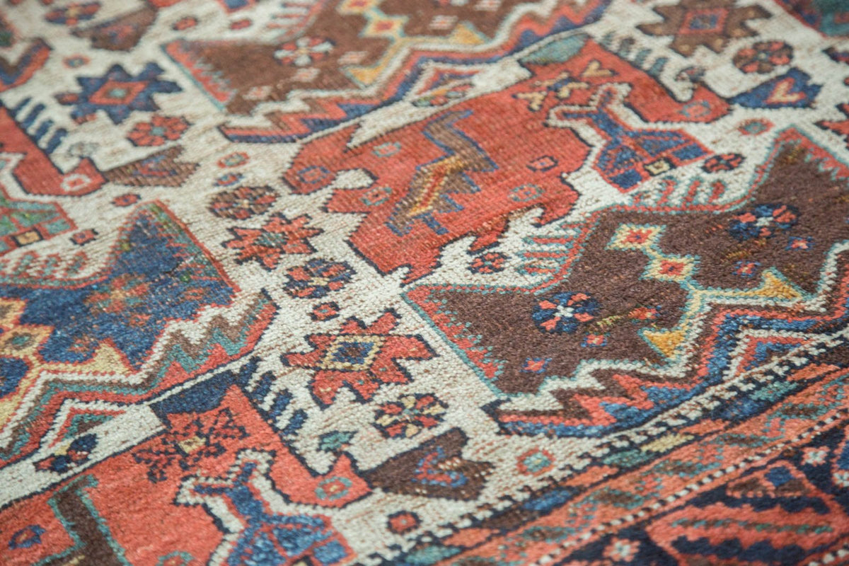 4x4.5 Antique Afshar Square Rug