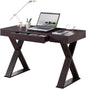Trendy Espresso Writing Desk with Drawer and Storage