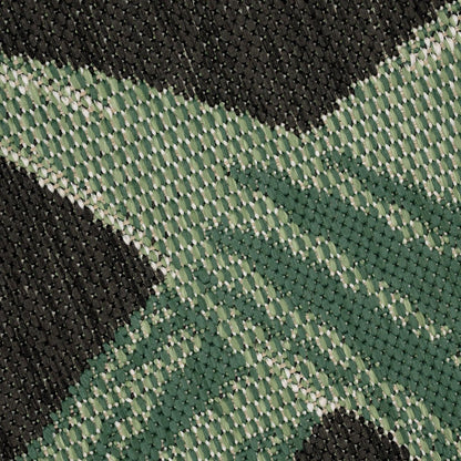 Tropical Outdoor Rug Ostende Palm Trees - Black Green