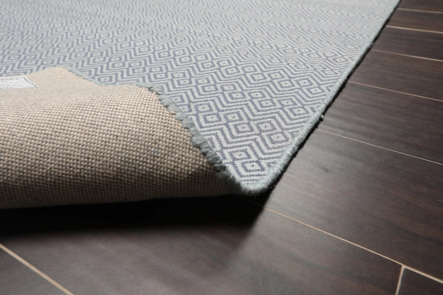 Multi Size Tone on Tone Blue Hand Tufted Wool Modern & Contemporary Oriental Area Rug