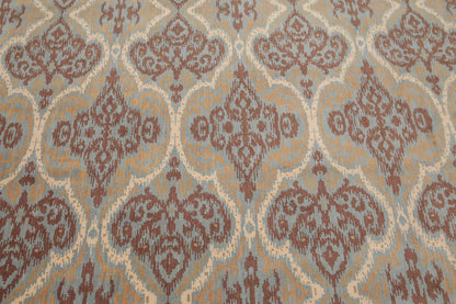 6' x 9' Hand Knotted IKAT Design 100% Wool Area rug Aqua