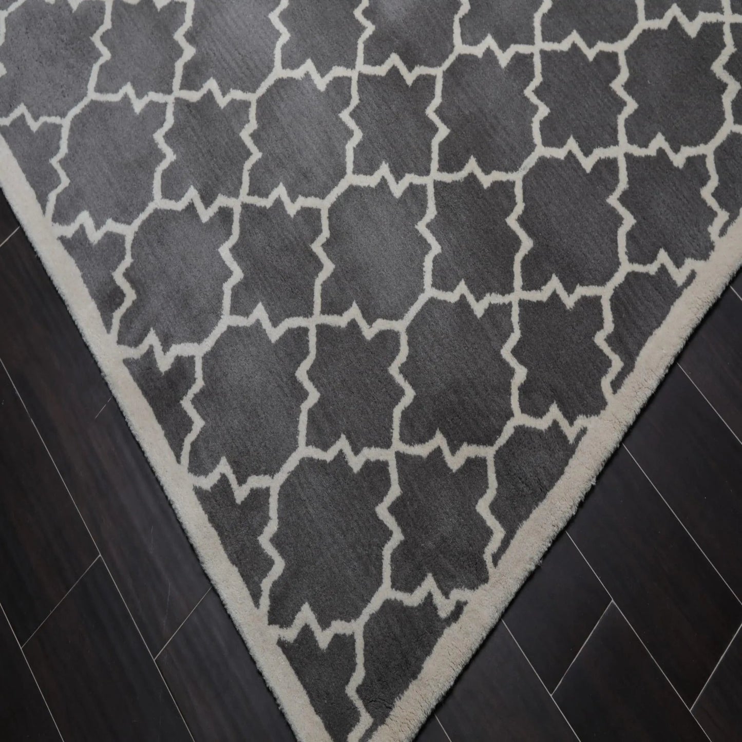 8' x 10' Handmade 100% Wool Designer Contemporary Oriental Area rug Gray