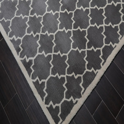 8' x 10' Handmade 100% Wool Designer Contemporary Oriental Area rug Gray