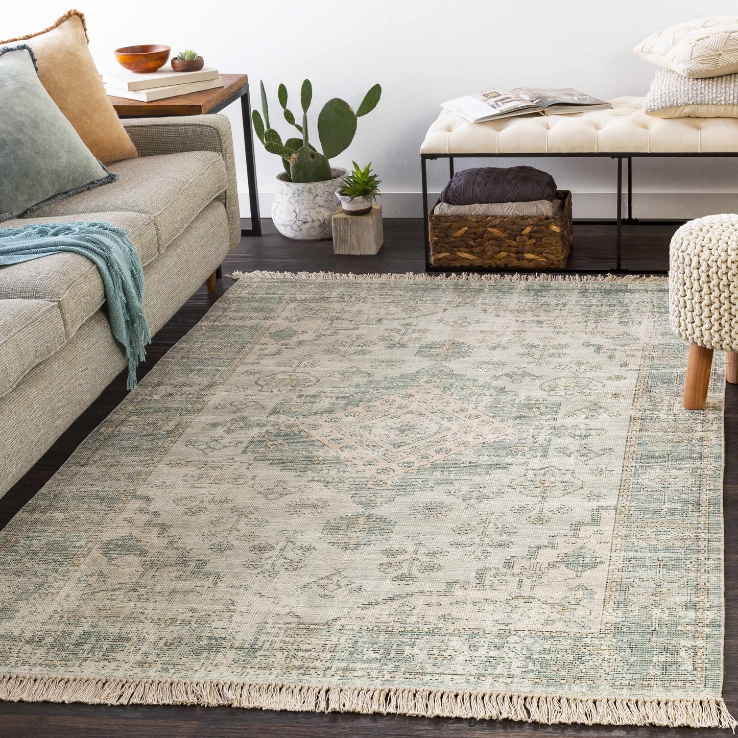 Undy Handmade Cotton-blend Rug