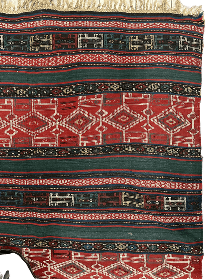 UNIQUE (collectors special) Antique Caucasian Verneh Rug 5’4” x 8’