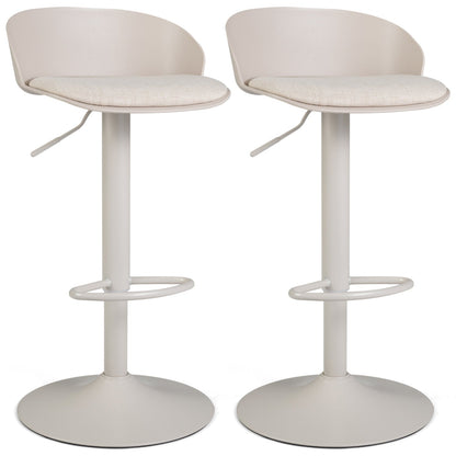 Adjustable Swivel Bar Stools Set of 2 with Back & Footrest