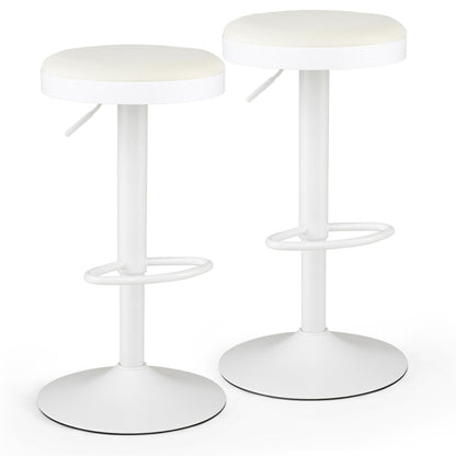 Adjustable Bar Stools Set of 2 with Padded Seat