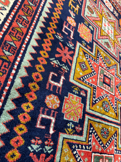 Vintage Armenian Karabakh/Artsakh Wool Rug | 1960s Hand-Knotted 4x7
