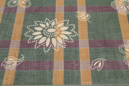 5'6" x 7'6" Modern 100% Nylon Full Pile Area Rug Aqua