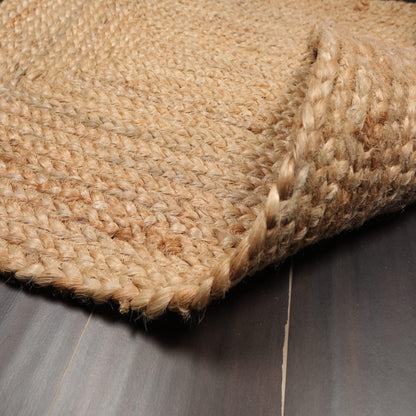 Set of Four 21"x34" Hand Braided Jute Natural Fiber Area Rug Footmat Doormat Mat Multi Color