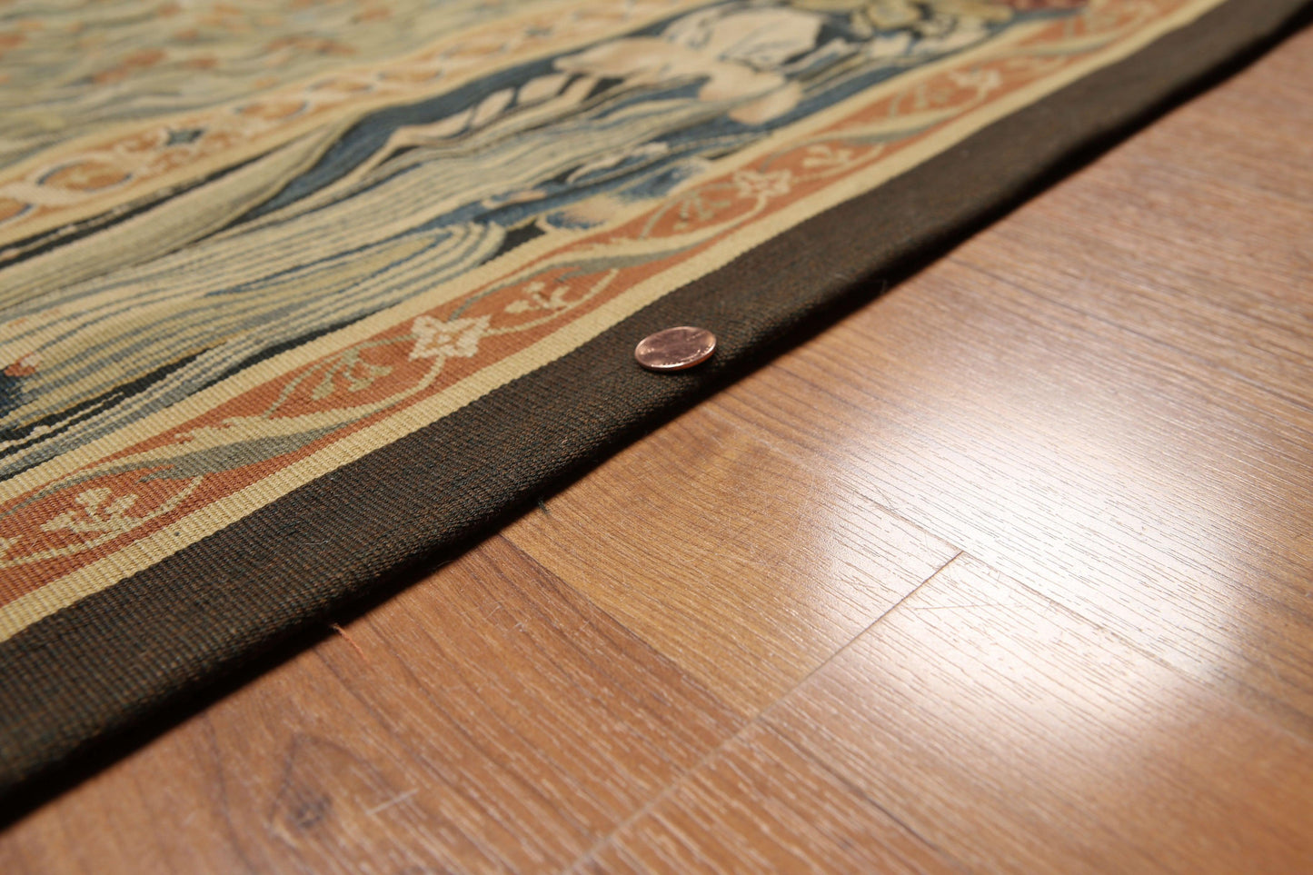 5'7" x 8' Hand woven Wool 300KPSI S. Fine French Needlepoint Tapestry Rug Green