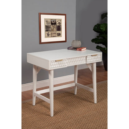 White Pearl Bedroom Vanity Desk