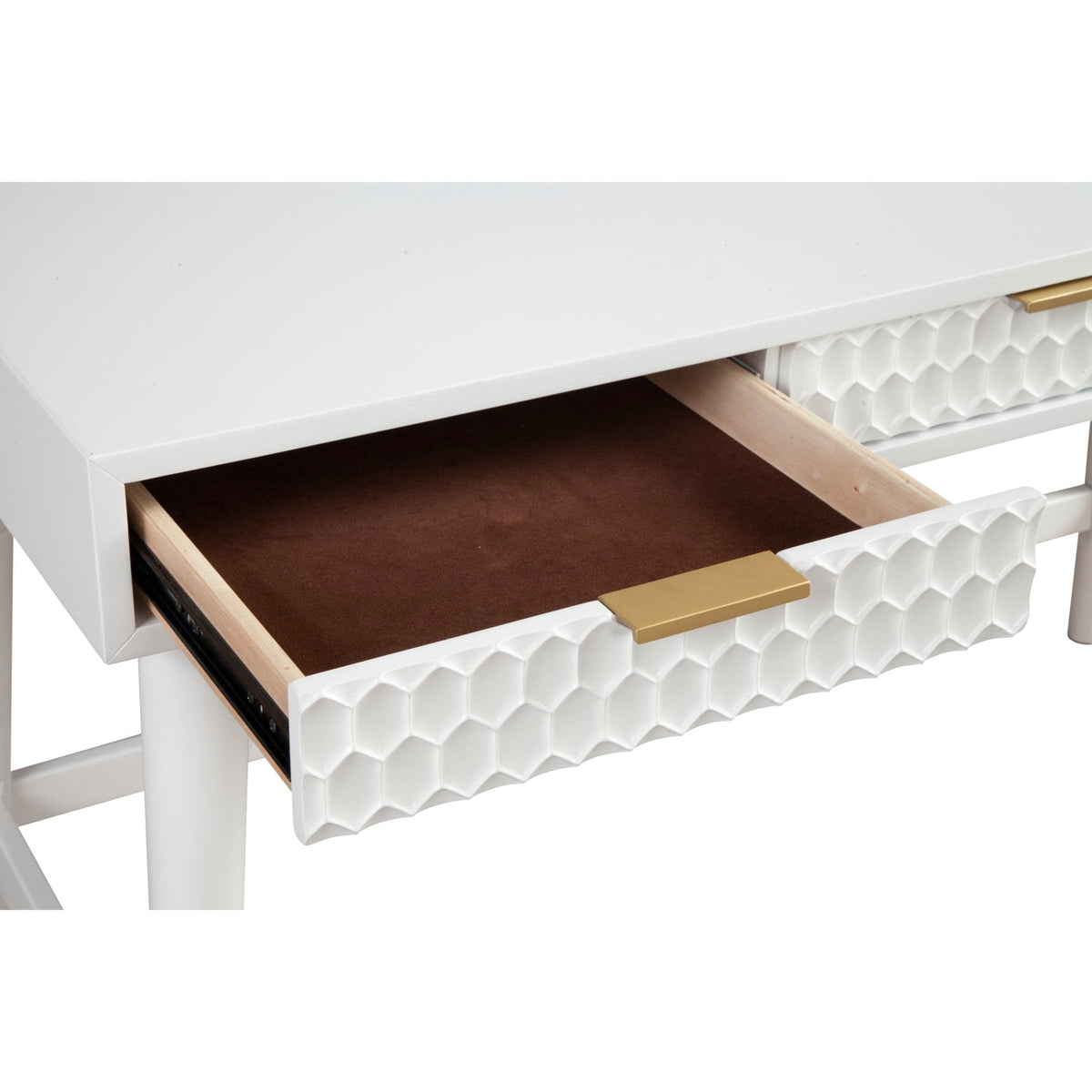 White Pearl Large Desk
