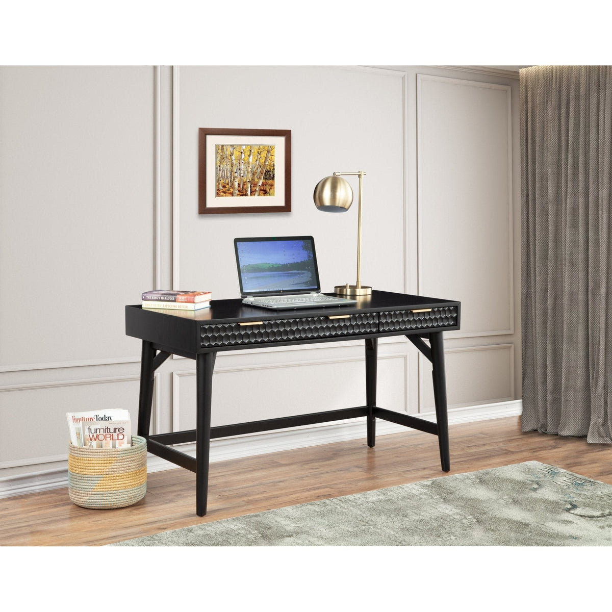 White Pearl Large Desk