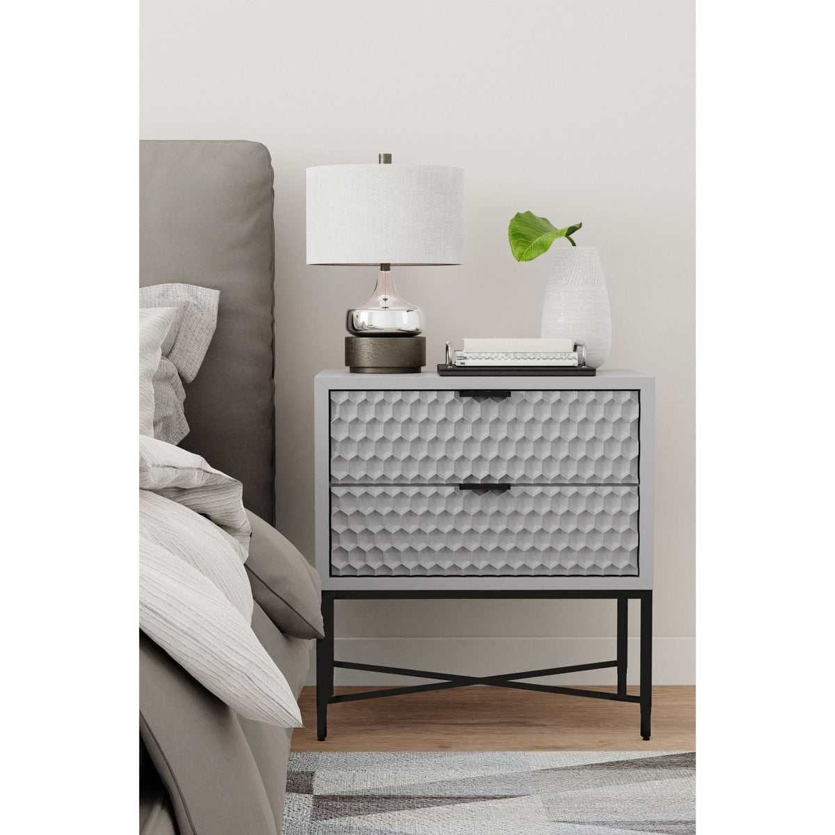 White Pearl Nightstand