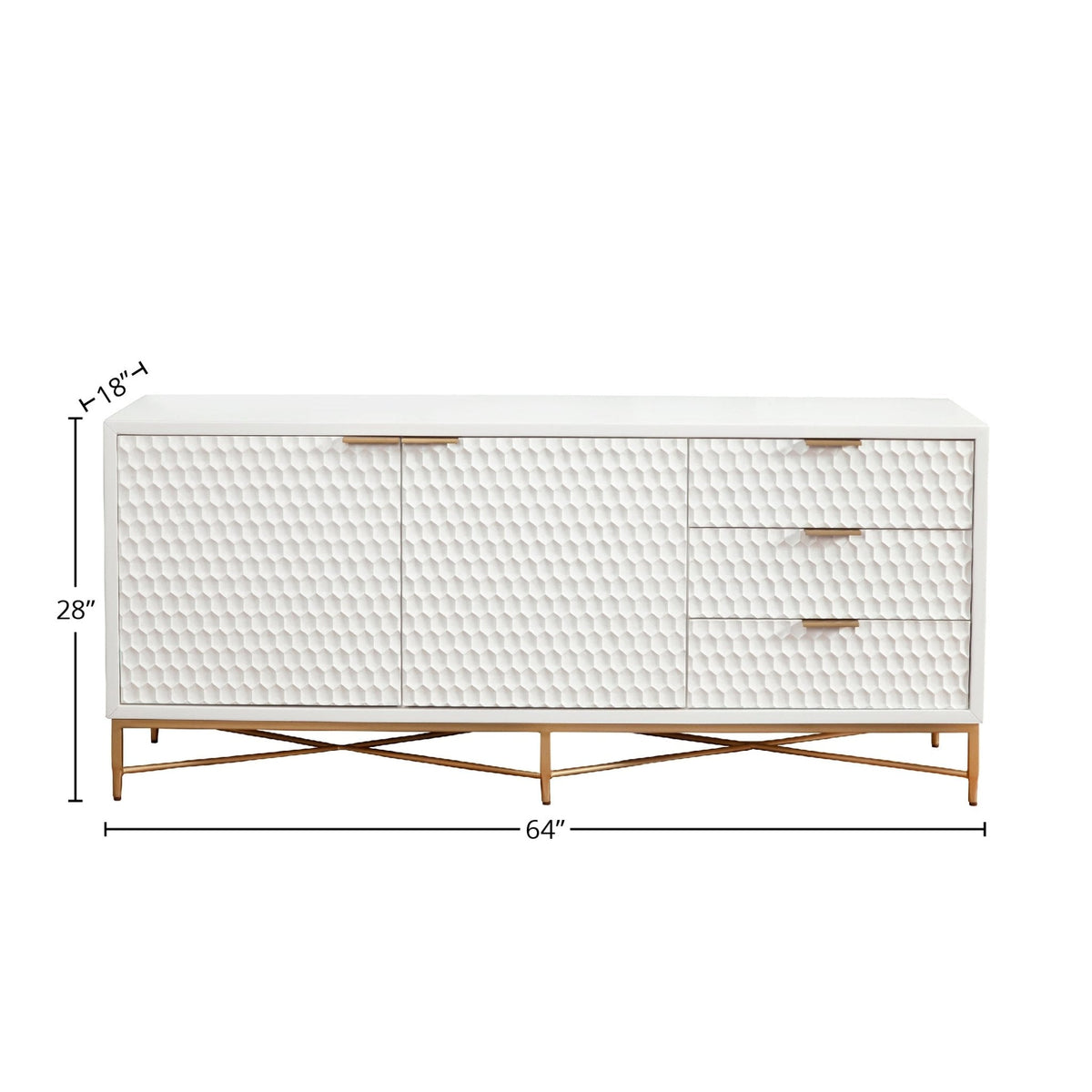 White Pearl TV Console