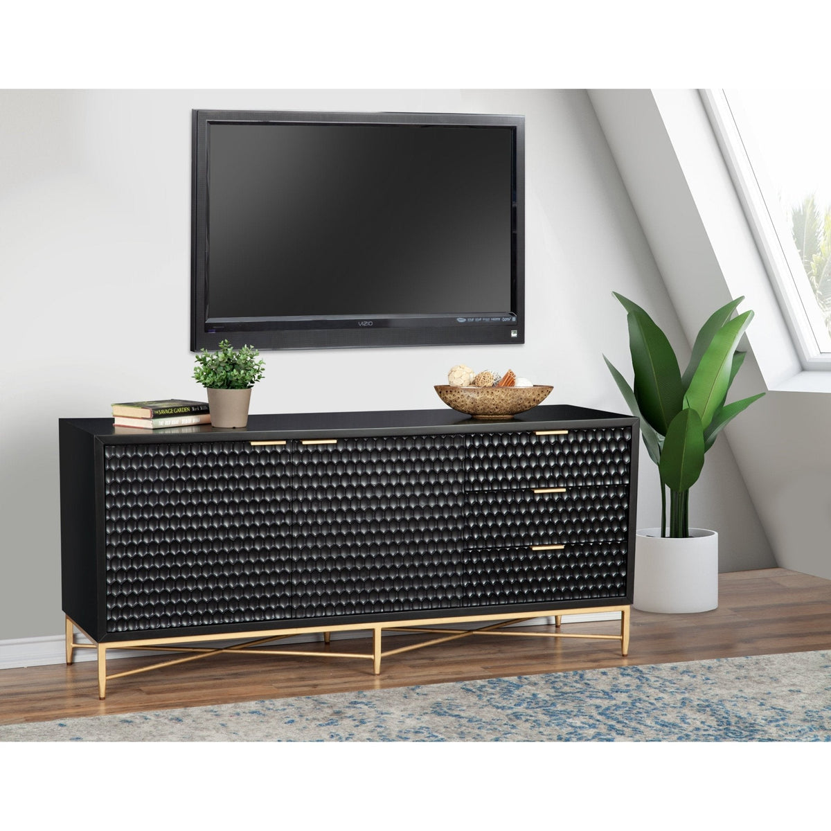 White Pearl TV Console