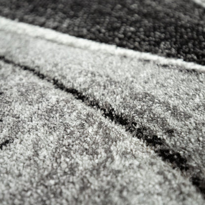 Modern Living Room Rug Brilliance Abstract Design - Grey Blue