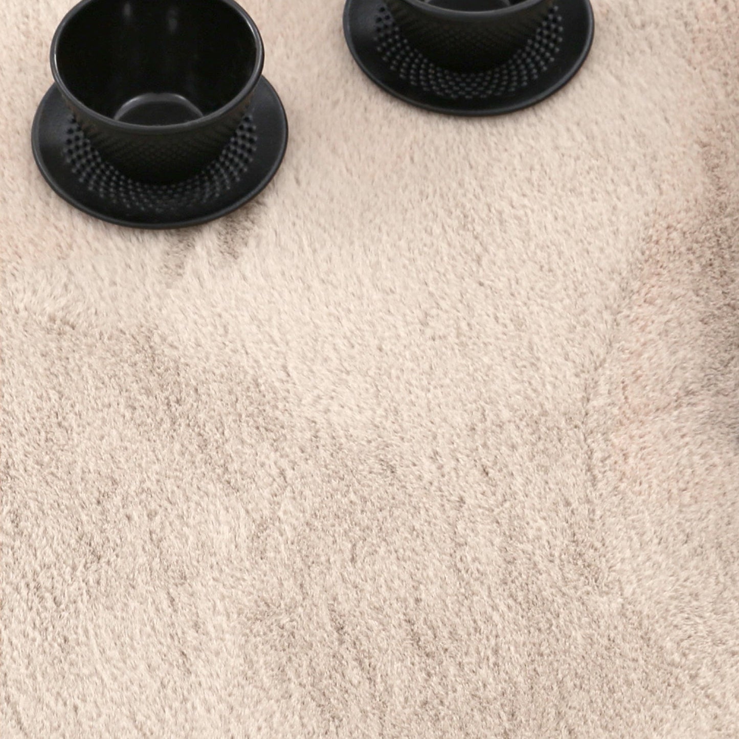 Soft Area Rug with Anti-Slip Backing Washable - Dark Beige