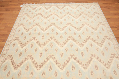6' x 9' Hand Knotted IKAT Design 100% Area rug Aqua