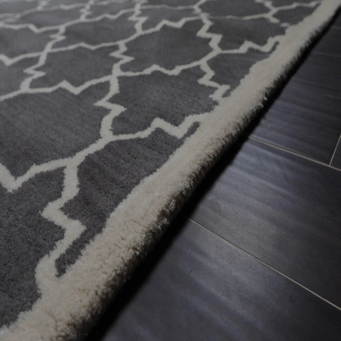 8' x 10' Handmade 100% Wool Designer Contemporary Oriental Area rug Gray