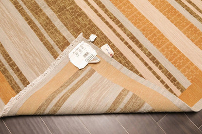 6' x 9' Hand Knotted 100% Wool high Low Pile Modern Area Rug