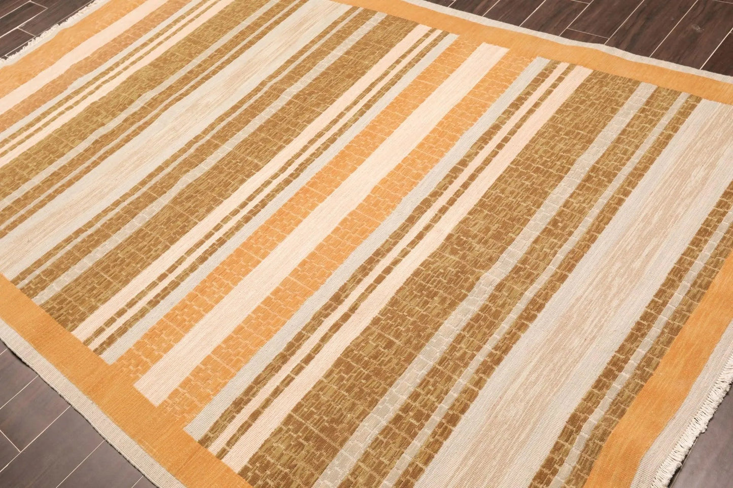 6' x 9' Hand Knotted 100% Wool high Low Pile Modern Area Rug