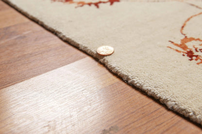 8' x 10' Hand Knotted Vegetable Dyes Oriental Area rug Beige