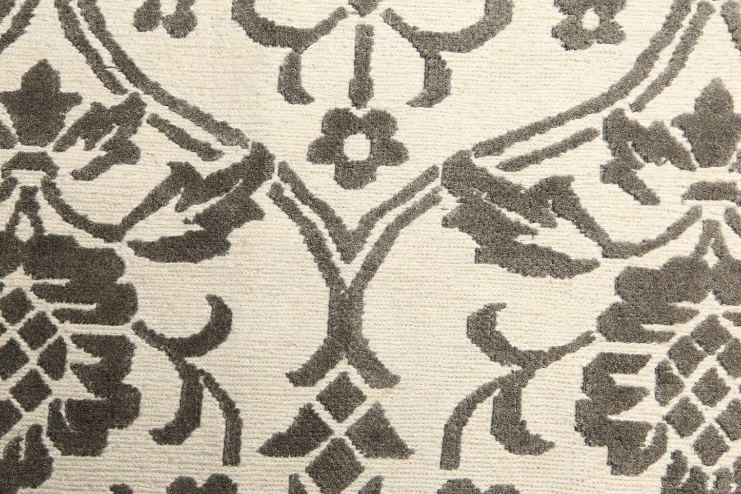 High End wool & silk Tibetan Hand Knotted Designer Area Rug Ivory 8' x 10'
